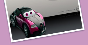 Pixarisation Bugatti